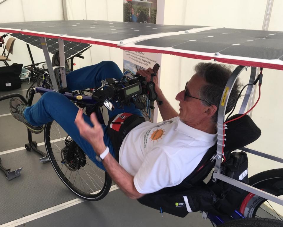 Daniele shows riding position trike