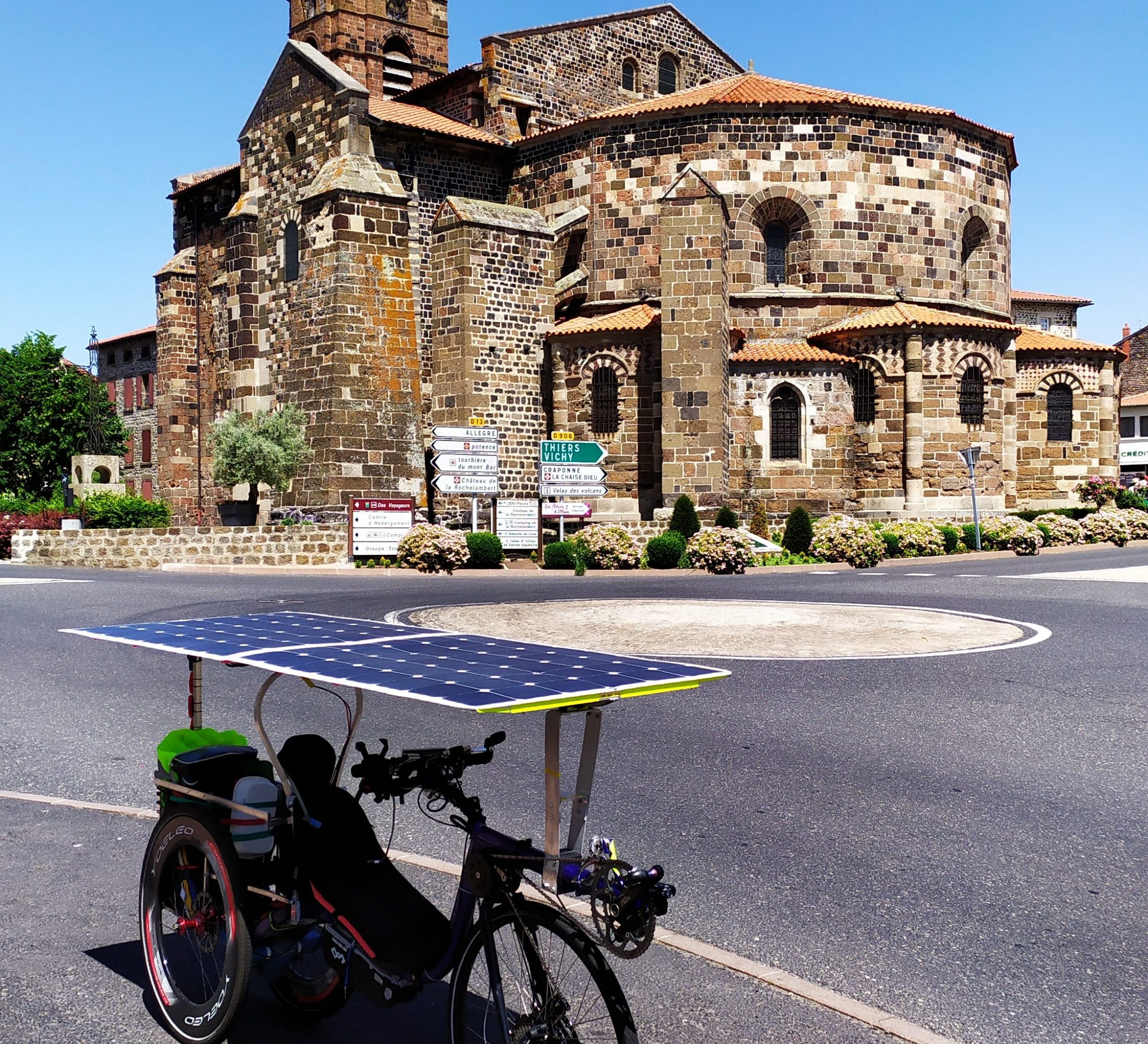 Romanic church before Le Puy en Velay